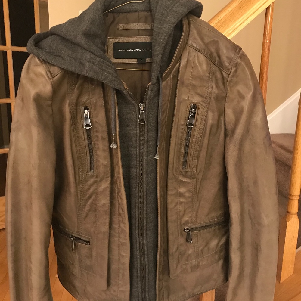Andrew Marc New York Luxe Leather Jacket size L